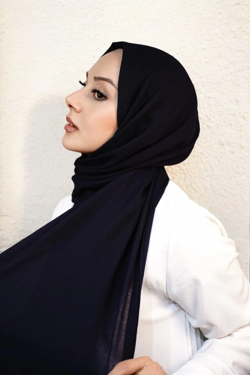 Organik Pamuk Şal - Siyah