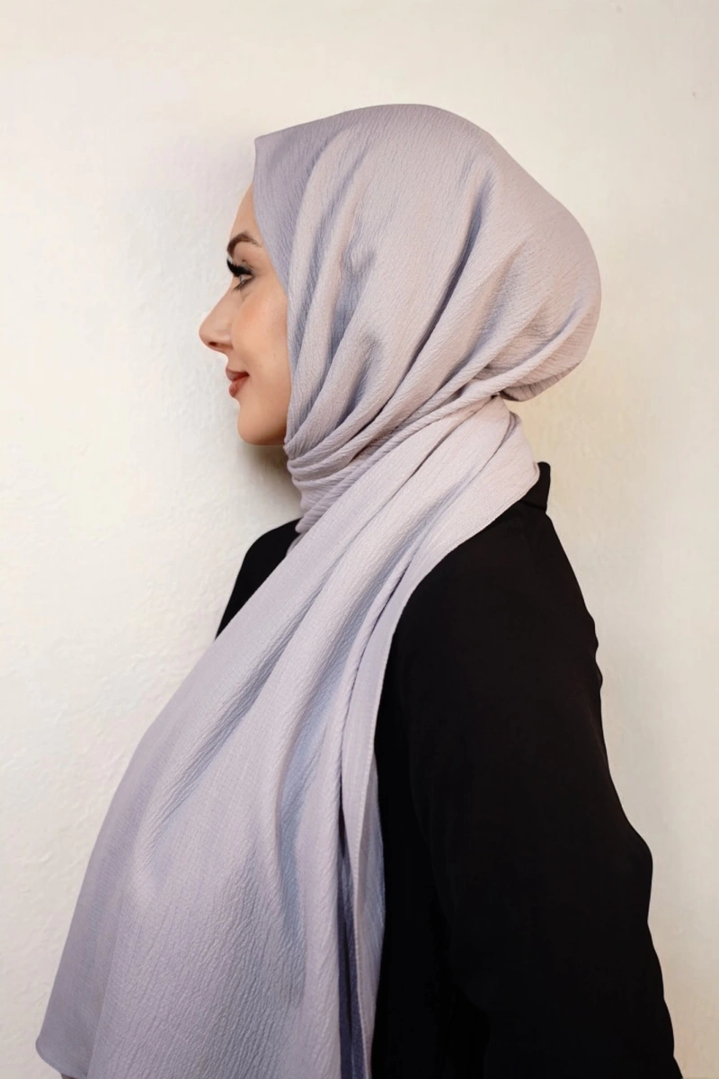 Organik Pamuk Şal - Küllü Gri