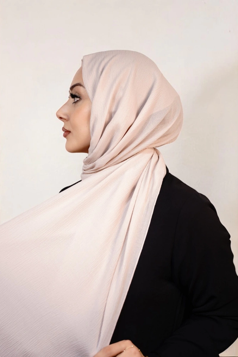 Organik Pamuk Şal - Pudra Pembesi