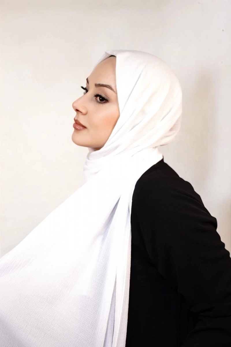 Organik Pamuk Şal - Beyaz