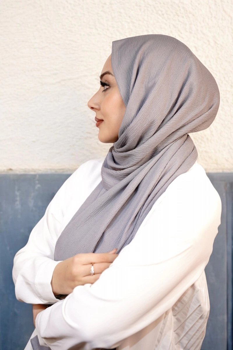 Organik Pamuk Şal - Gri