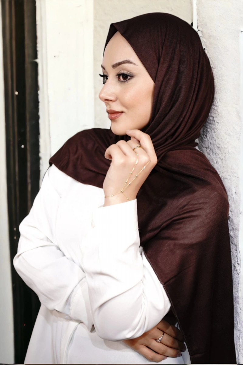 Penye Şal Lüks - Kahverengi