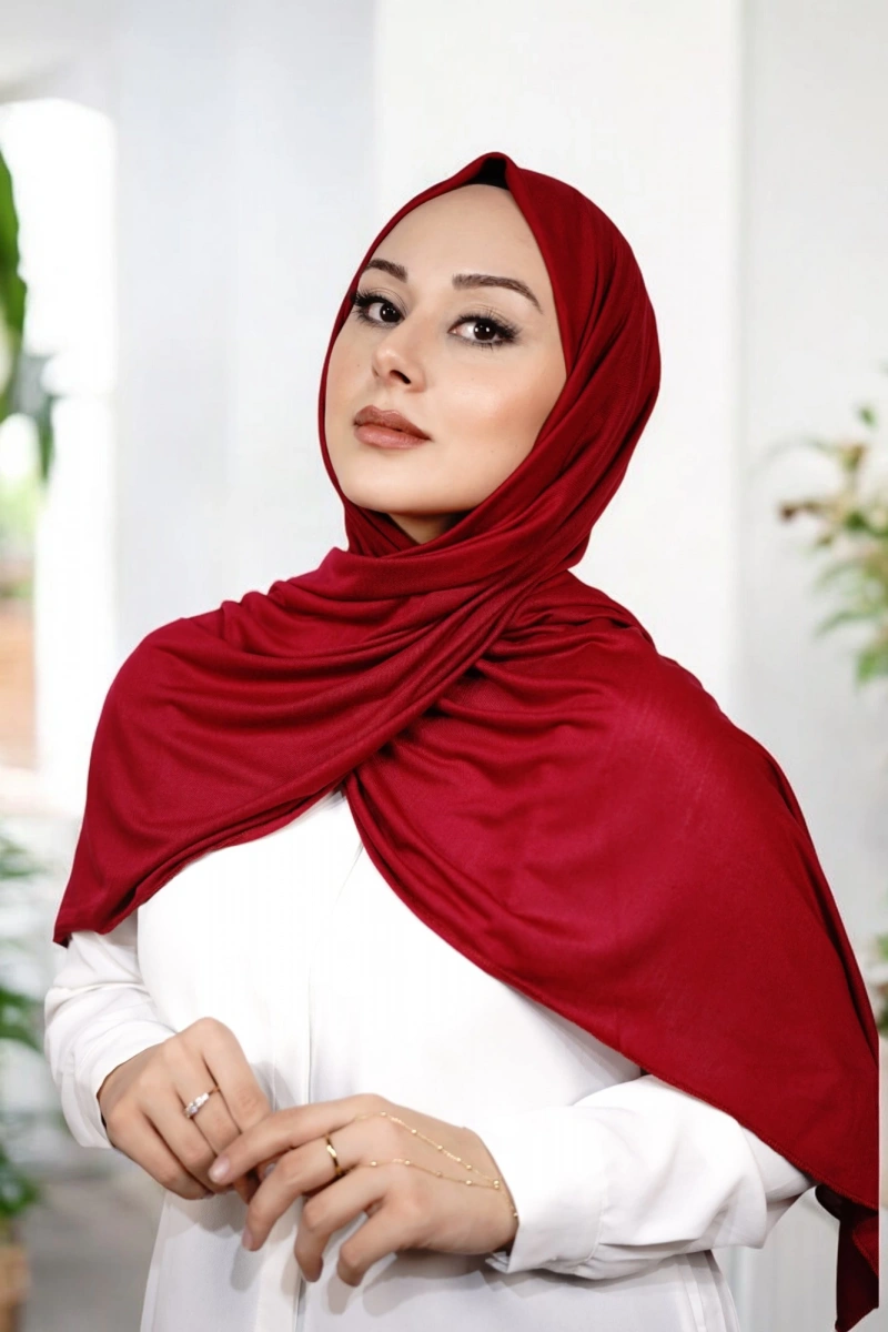 Penye Şal Lüks - Kırmızı