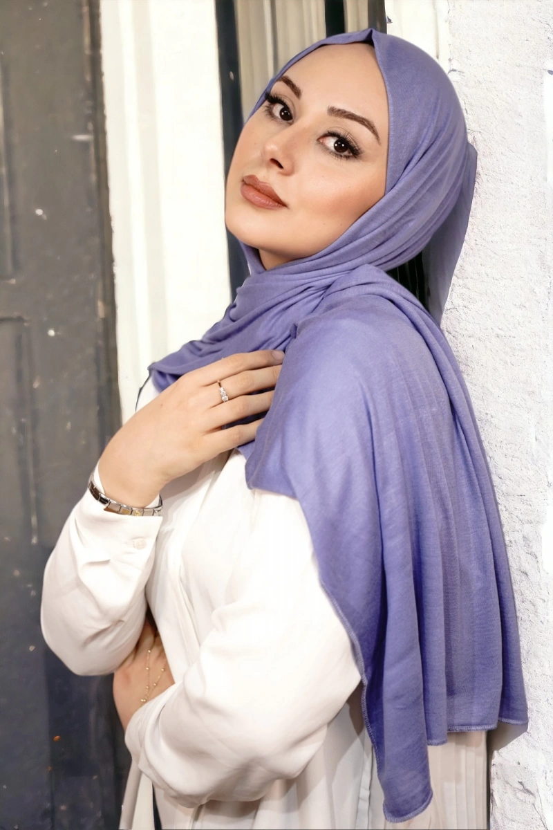 Penye Şal Lüks - Mavi