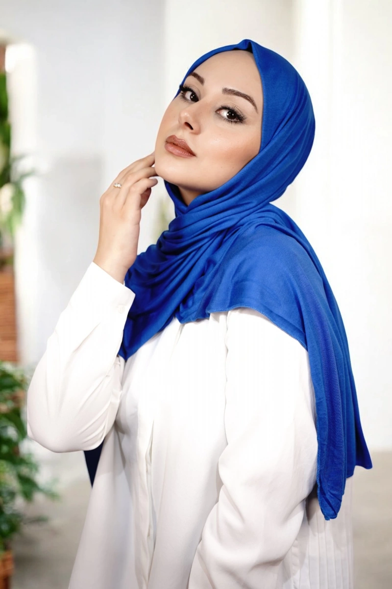 Penye Şal Lüks - Mavi