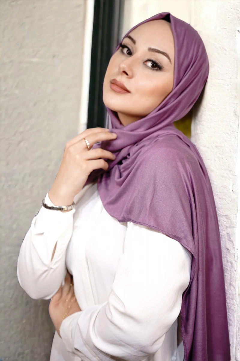 Penye Şal Lüks - Mor