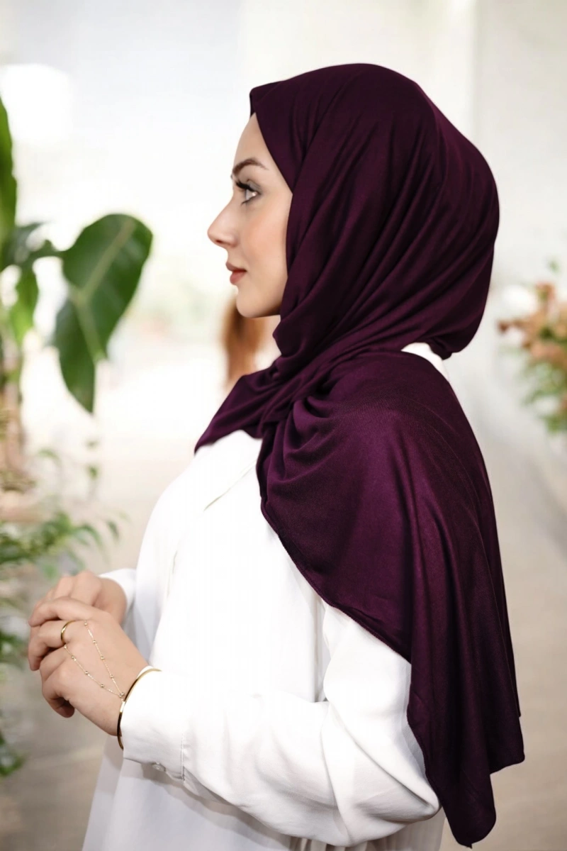 Penye Şal Lüks - Mürdüm