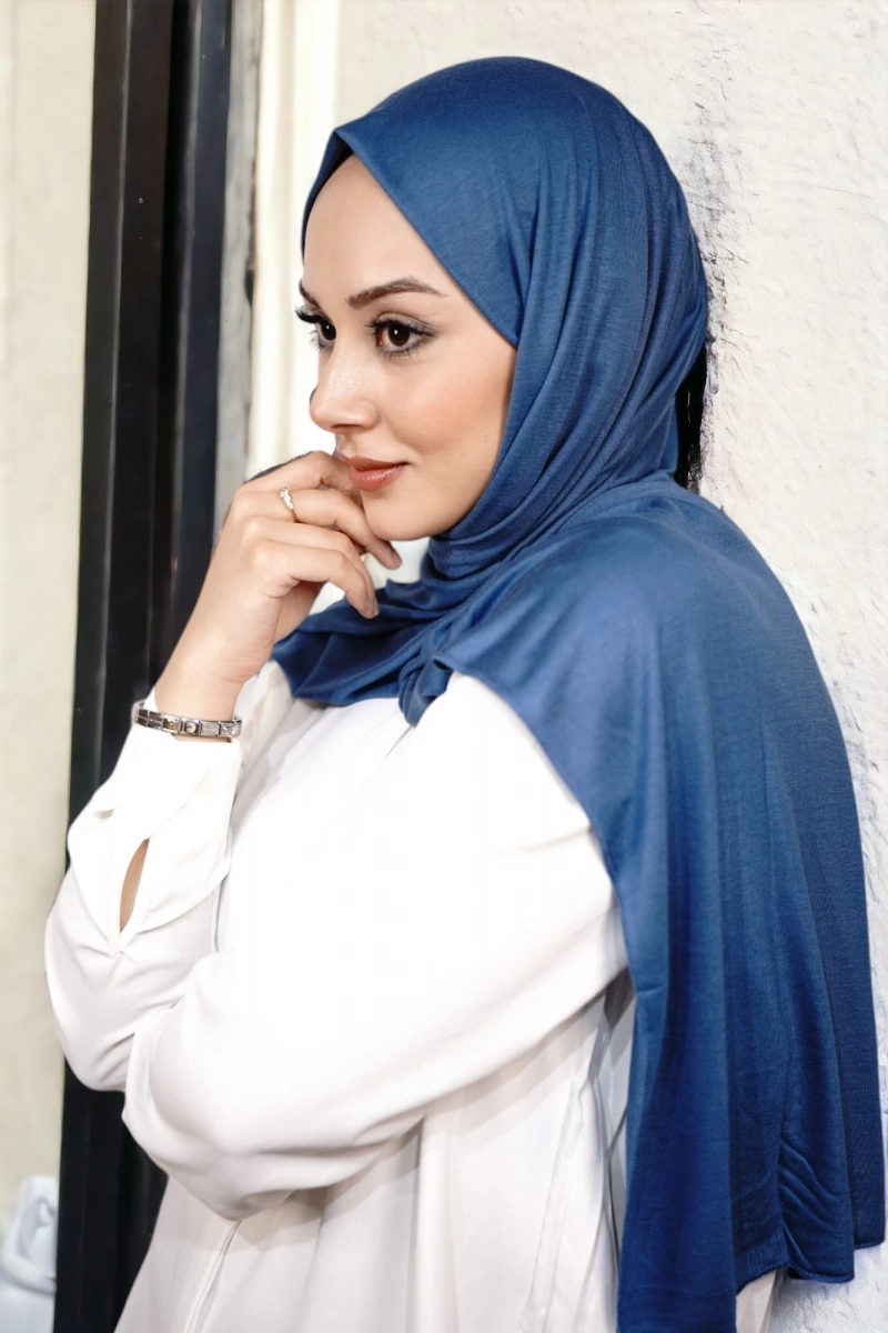 Penye Şal Lüks - Parlak Mavi