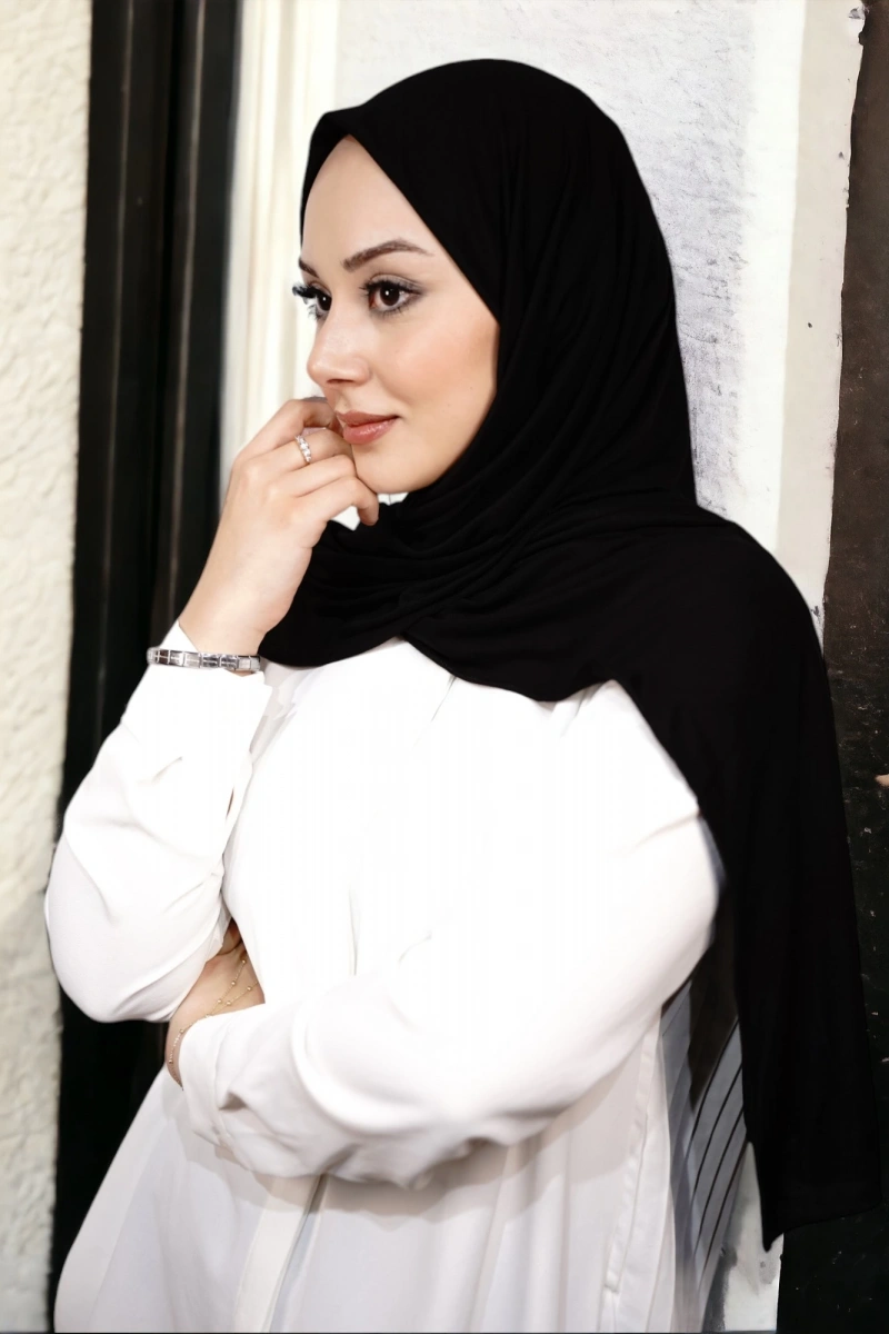 Penye Şal Lüks - Siyah