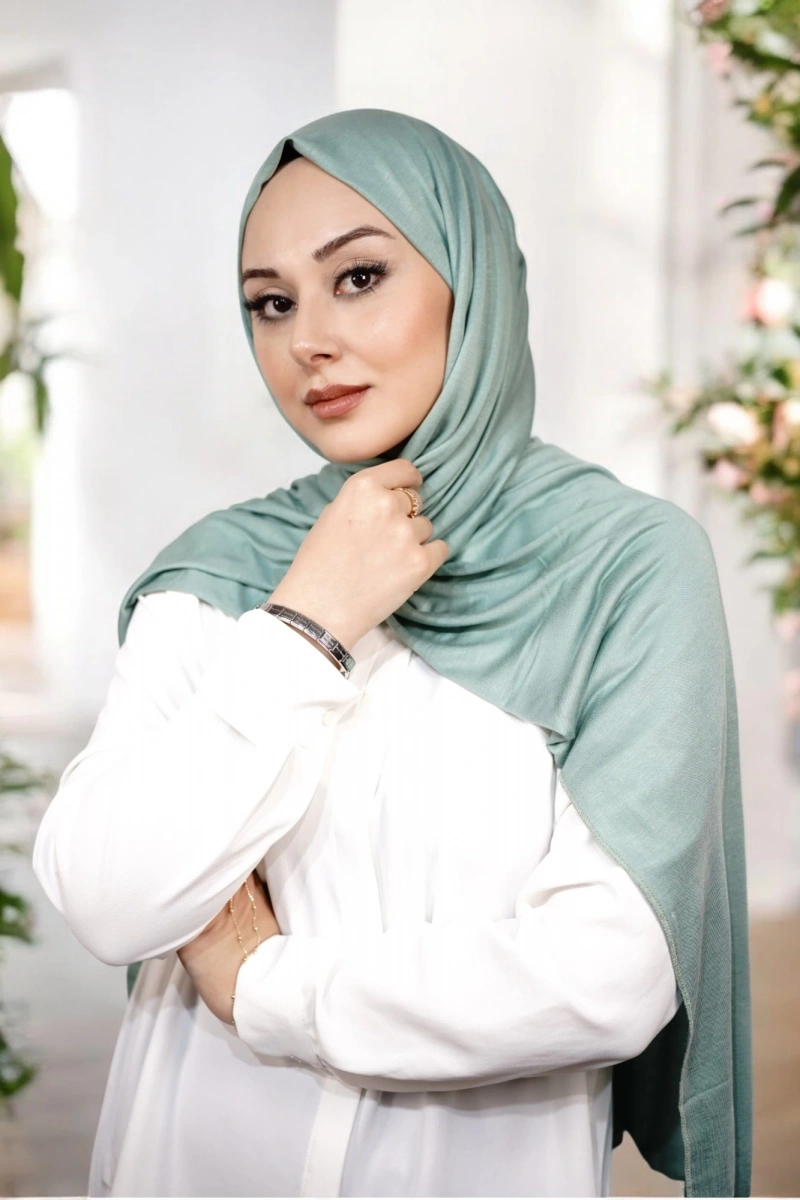 Penye Şal Lüks - Su Yeşili