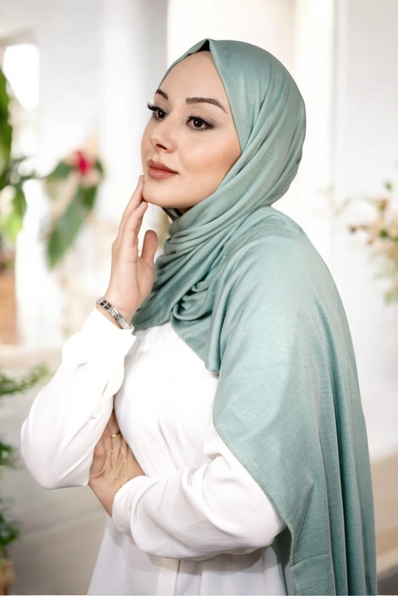 Penye Şal Lüks - Su Yeşili