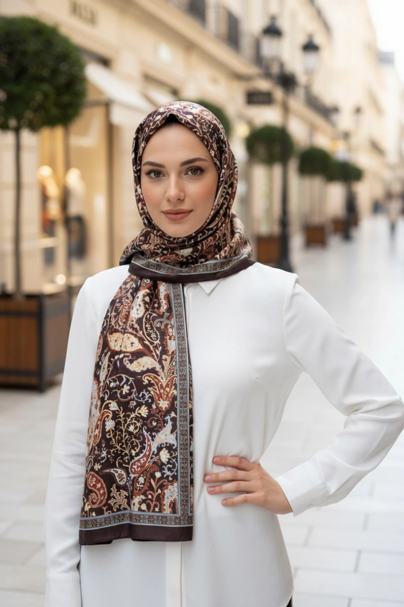 Retro Desen Etnik Şal - 1