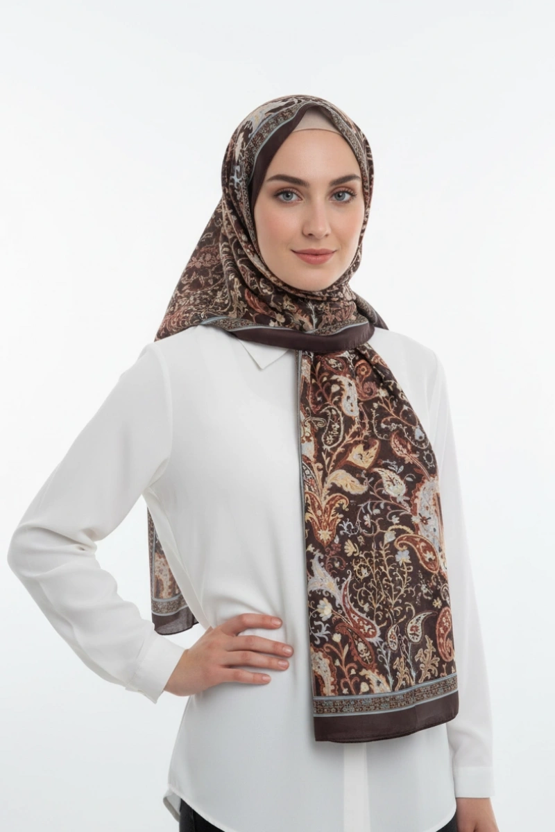 Retro Desen Etnik Şal - 1