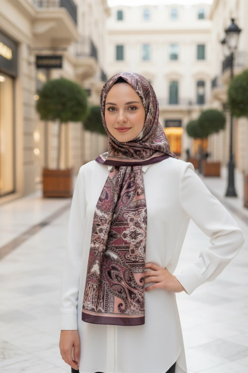 Retro Desen Etnik Şal - 2