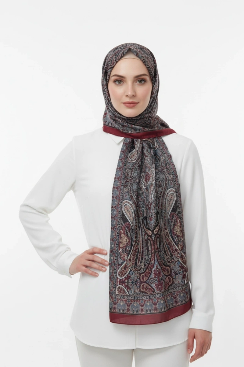 Retro Desen Etnik Şal - 3
