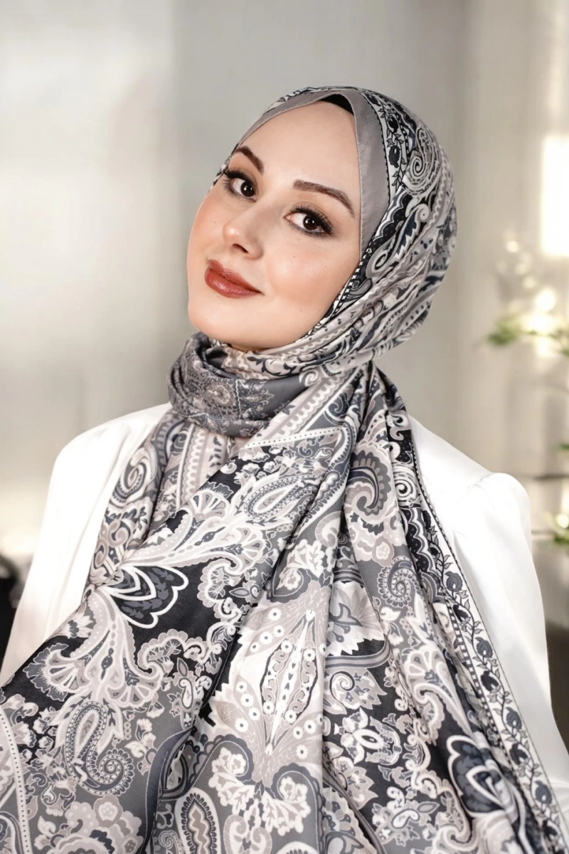 Rose Model Retro Şal - Gri