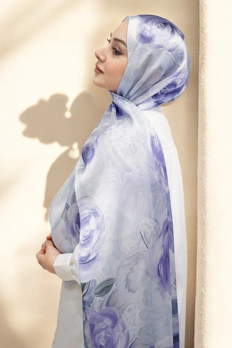 Roses Model Vual İpek Şal - 7