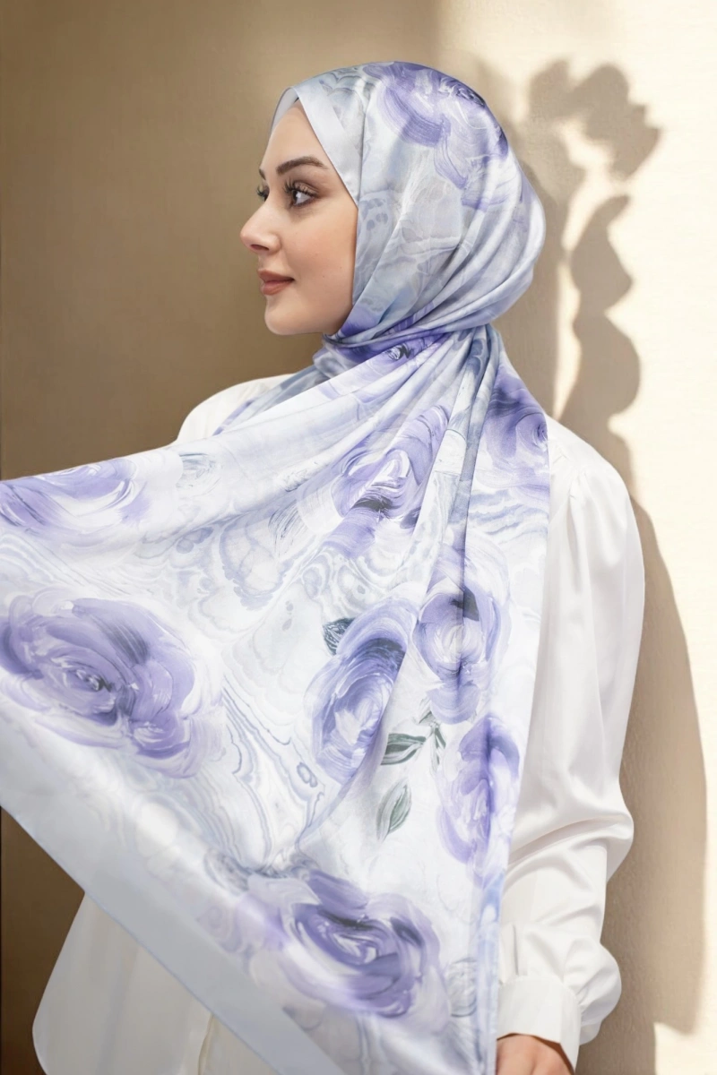 Roses Model Vual İpek Şal - 7