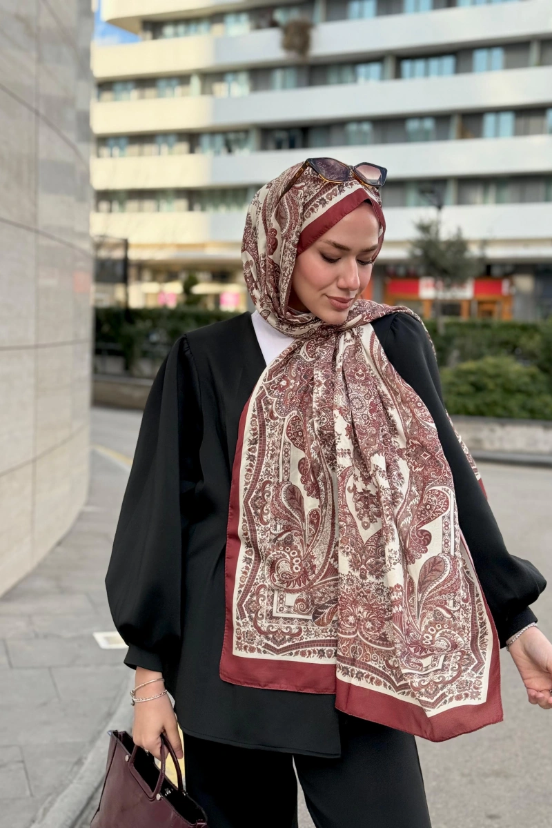 Ürgüp Model Retro Şal - Kahverengi