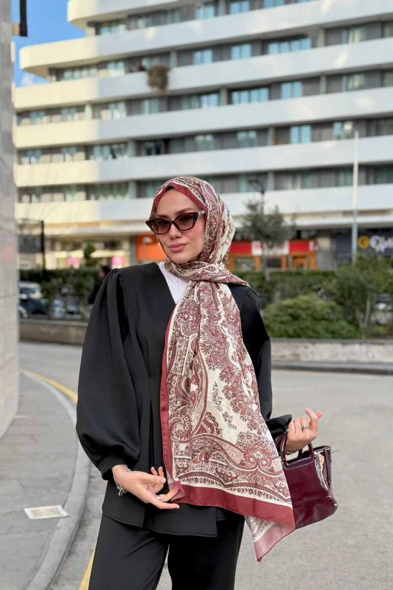 Ürgüp Model Retro Şal - Kahverengi