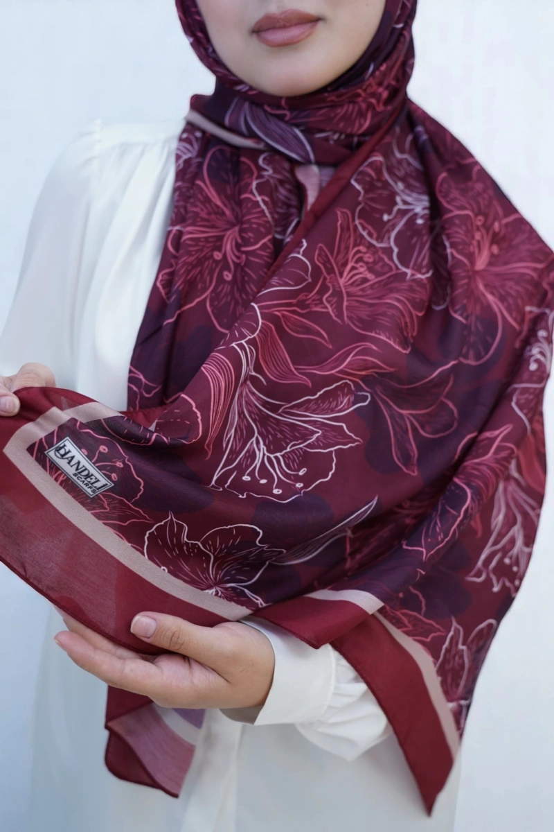 Zambak Model Retro Desen Retro Şal - 11