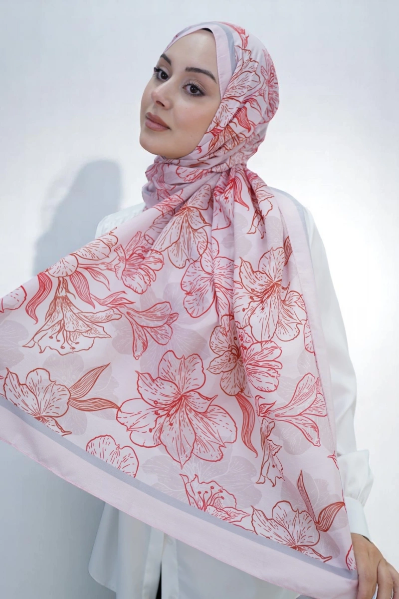 Zambak Model Retro Desen Retro Şal - 6