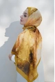 Çınar Model Retro Desen Retro Şal - Sarı