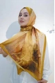 Çınar Model Retro Desen Retro Şal - Sarı
