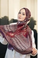 Delhi Model Retro Şal Bordo