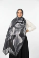 Duha Model Retro Desen Şal siyah