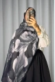 Duha Model Retro Desen Şal siyah