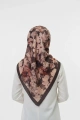 Flora Model Retro Desen Şal - Kahverengi