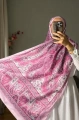 Kapadokya Model Retro Desen Şal - Pembe