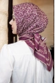 Leopar Desen Eşarp Pamuk Soft - Bordo