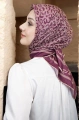 Leopar Desen Eşarp Pamuk Soft - Bordo