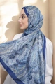 Mostar Model Retro Desen Şal - Mavi