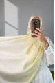 Nora Desen Shine Glow Şal Tereyağ Sarısı