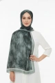 Nova Model Retro Desen Şal - Ada Çayı Yeşili