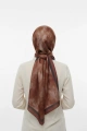 Nova Model Retro Desen Şal - Çikolata Kahve