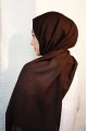 Organik Pamuk Şal - Koyu Kahverengi