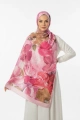 Pastel Model Retro Desen Şal - Pembe