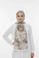 Sedef Model Retro Desen Şal - Bej