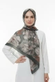 Sedef Model Retro Desen Şal - Orman Yeşili