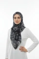 Siyah Serisi Pamuk El Dikişli Eşarp - 10