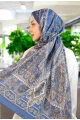 Violet Model Retro Şal - Mavi Vizon