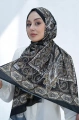 Violet Model Retro Şal - Siyah Beyaz
