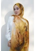 Çınar Model Retro Desen Retro Şal - Sarı