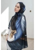 Esinti Model Retro Desen Retro Şal - Lacivert