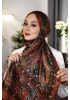 Kapadokya Model Retro Şal - Kiremit Kırmızı