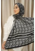 C Model Çift Taraflı Kaşmir Şal - Siyah